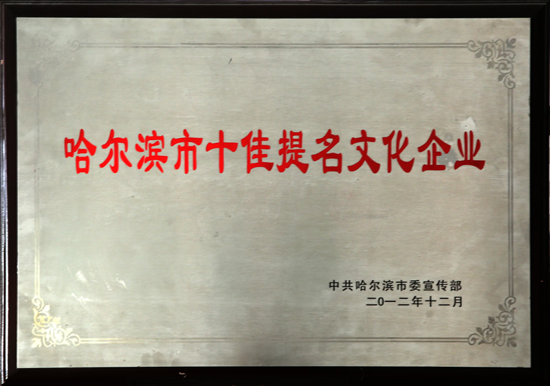 哈尔滨滚市十佳提名文化企业